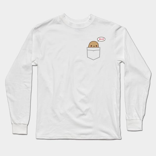 Tiny Potato in Pocket Long Sleeve T-Shirt by clgtart